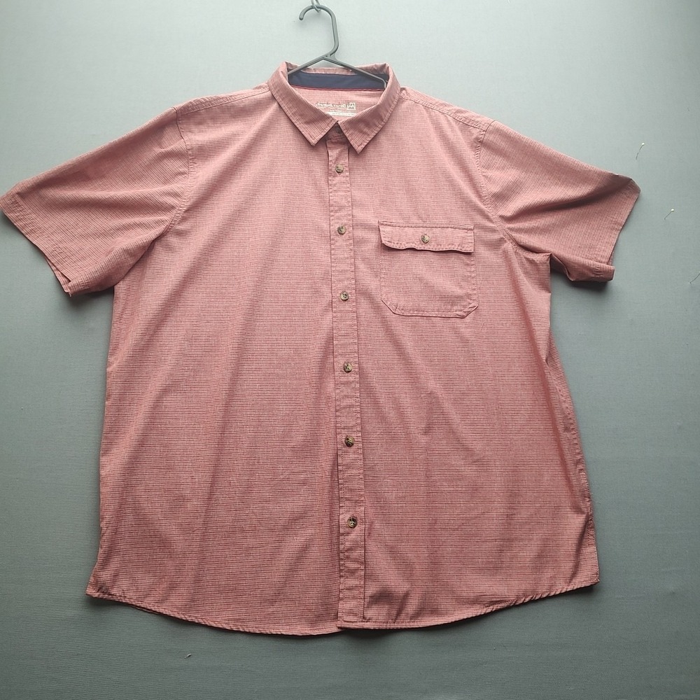 Avalanche Button Up Shirt Mens Sz XL Light Red Short Sleeve Casual Cool Outdoors